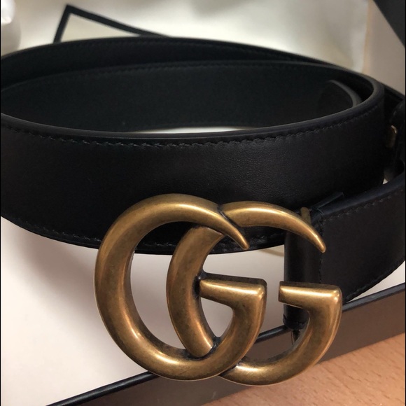 Gucci Accessories - Gucci belt black leather and golf GG